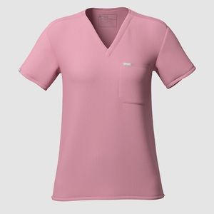 Figs “Chalk Pink” set. XS top and S reg. pants